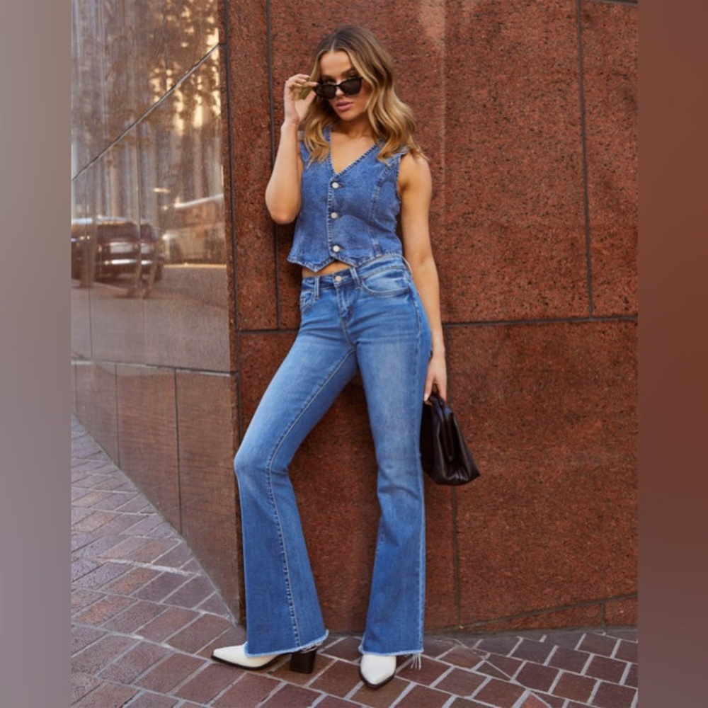 Jeffrey Mid Rise Flare Jeans